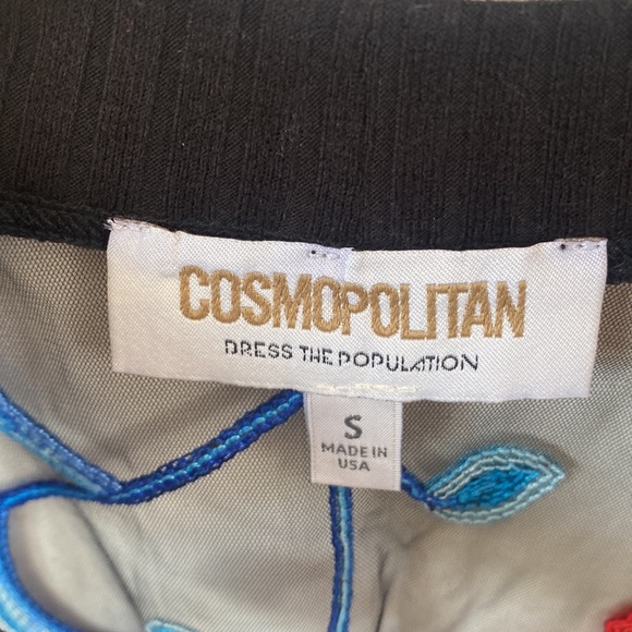 (A4c) NEW Cosmopolitan x Dress the Population Floral Sheer crop, Sz Small, NWOT - Picture 6 of 11